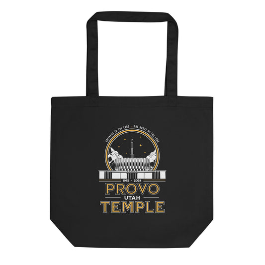 Provo Temple - Black Tote Bag