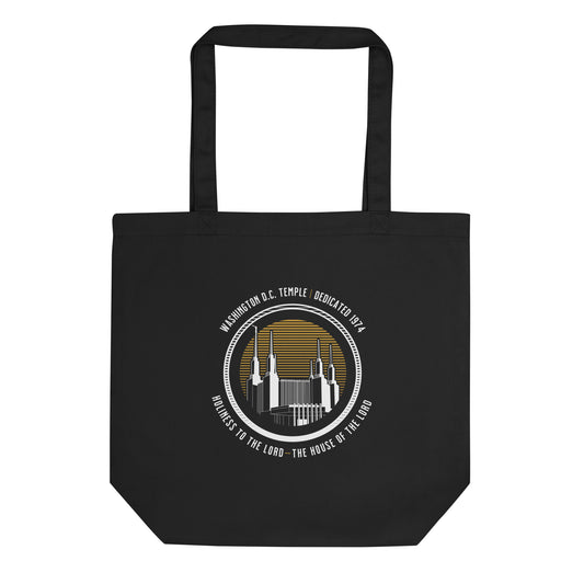 Washington D.C. Temple - Black Tote Bag