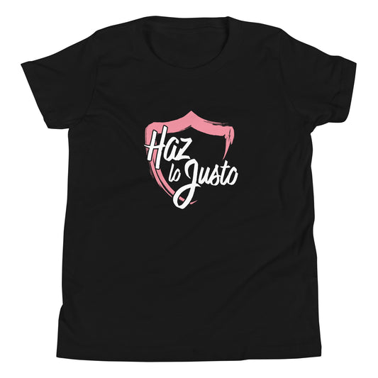 Haz lo Justo (Pink Shield) - Youth Short Sleeve T-Shirt